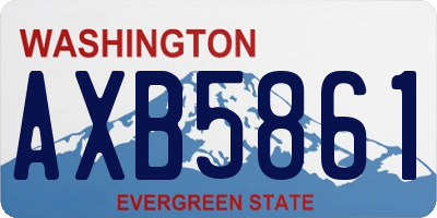 WA license plate AXB5861