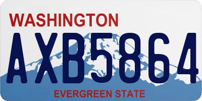 WA license plate AXB5864