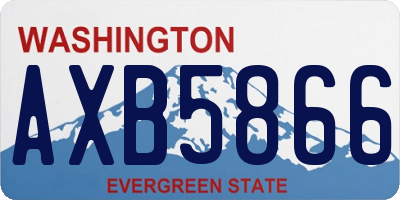 WA license plate AXB5866