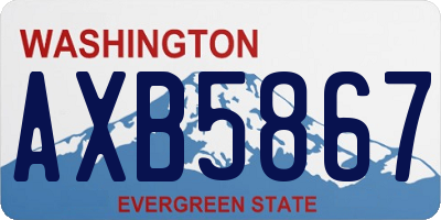 WA license plate AXB5867