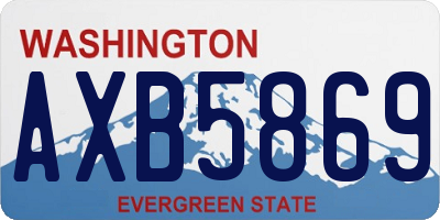 WA license plate AXB5869