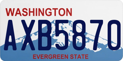 WA license plate AXB5870