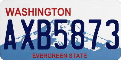WA license plate AXB5873
