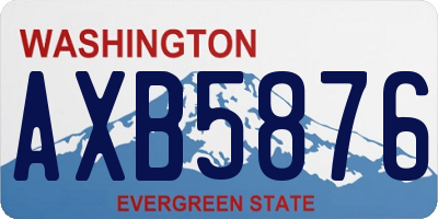 WA license plate AXB5876