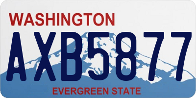 WA license plate AXB5877