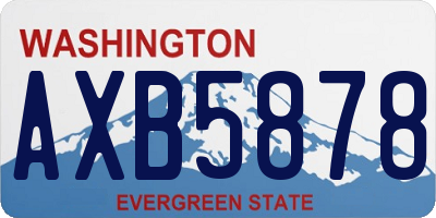 WA license plate AXB5878