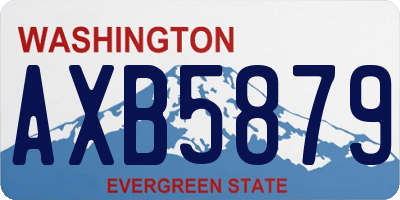 WA license plate AXB5879
