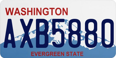 WA license plate AXB5880