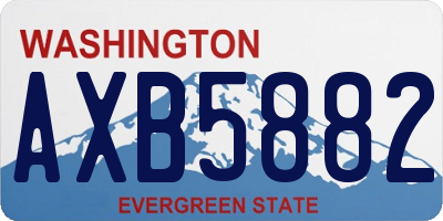 WA license plate AXB5882