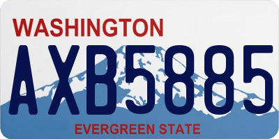 WA license plate AXB5885