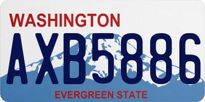 WA license plate AXB5886