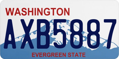 WA license plate AXB5887