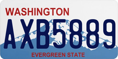 WA license plate AXB5889