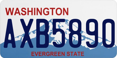 WA license plate AXB5890