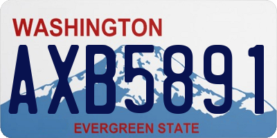 WA license plate AXB5891