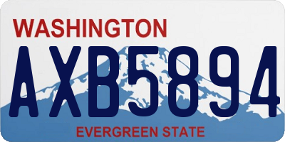 WA license plate AXB5894