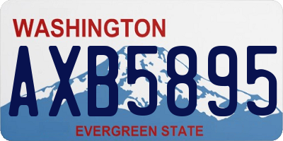 WA license plate AXB5895