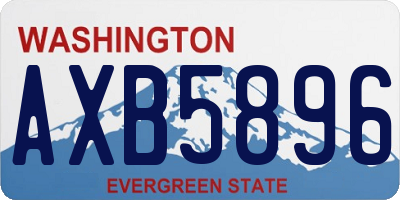 WA license plate AXB5896