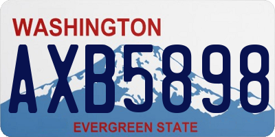WA license plate AXB5898