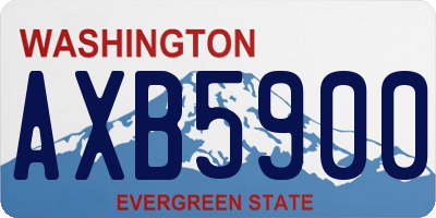 WA license plate AXB5900