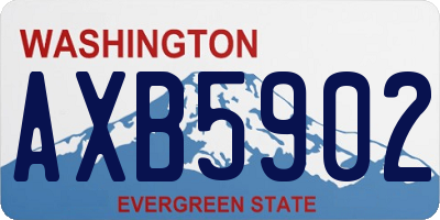 WA license plate AXB5902