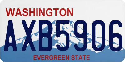 WA license plate AXB5906