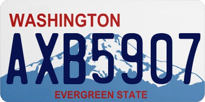 WA license plate AXB5907