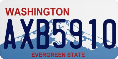 WA license plate AXB5910