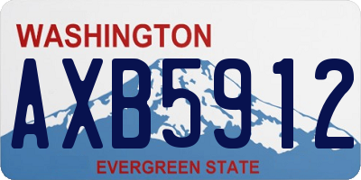 WA license plate AXB5912