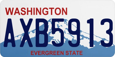 WA license plate AXB5913