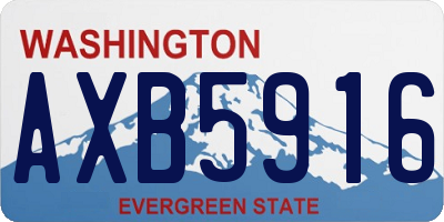 WA license plate AXB5916