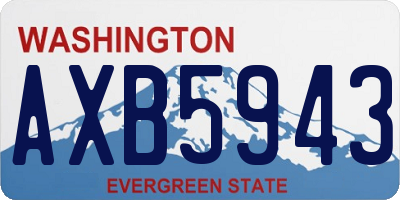 WA license plate AXB5943