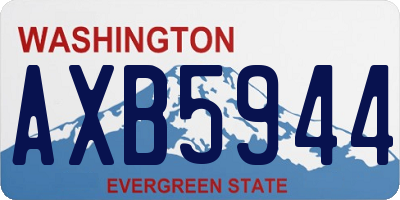 WA license plate AXB5944