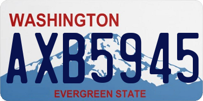 WA license plate AXB5945