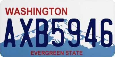 WA license plate AXB5946
