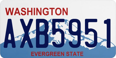WA license plate AXB5951