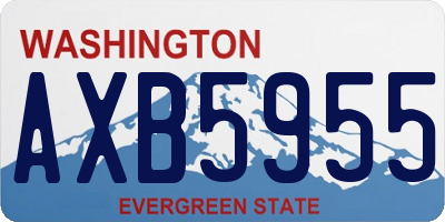 WA license plate AXB5955