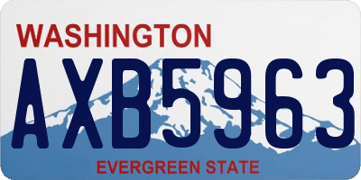 WA license plate AXB5963