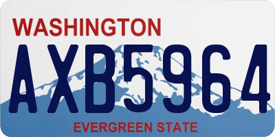 WA license plate AXB5964