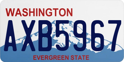 WA license plate AXB5967
