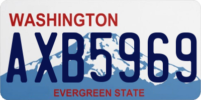 WA license plate AXB5969