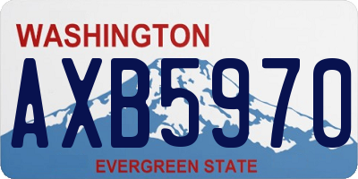 WA license plate AXB5970