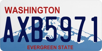 WA license plate AXB5971