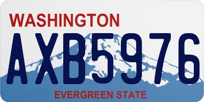 WA license plate AXB5976