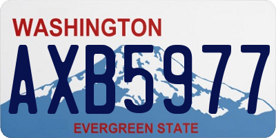 WA license plate AXB5977