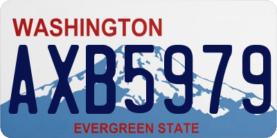 WA license plate AXB5979