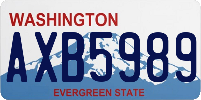 WA license plate AXB5989