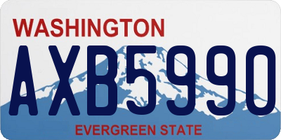 WA license plate AXB5990