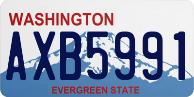 WA license plate AXB5991