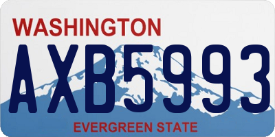 WA license plate AXB5993